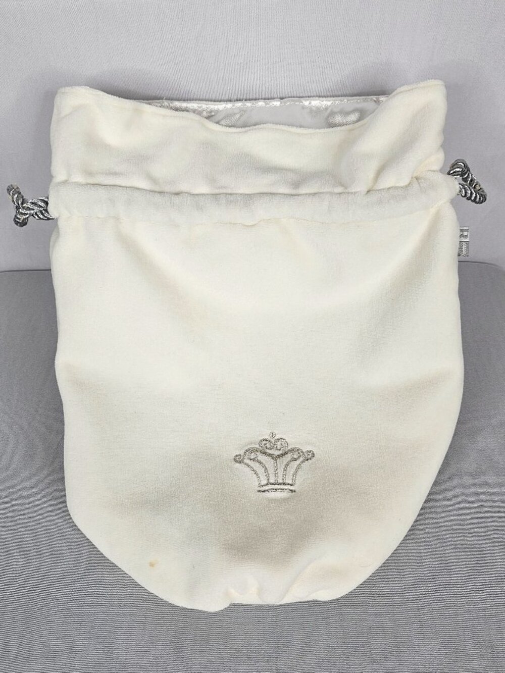 White Velvet Tiara Crown Storage Bag | Pageant Bridal Travel Pouch